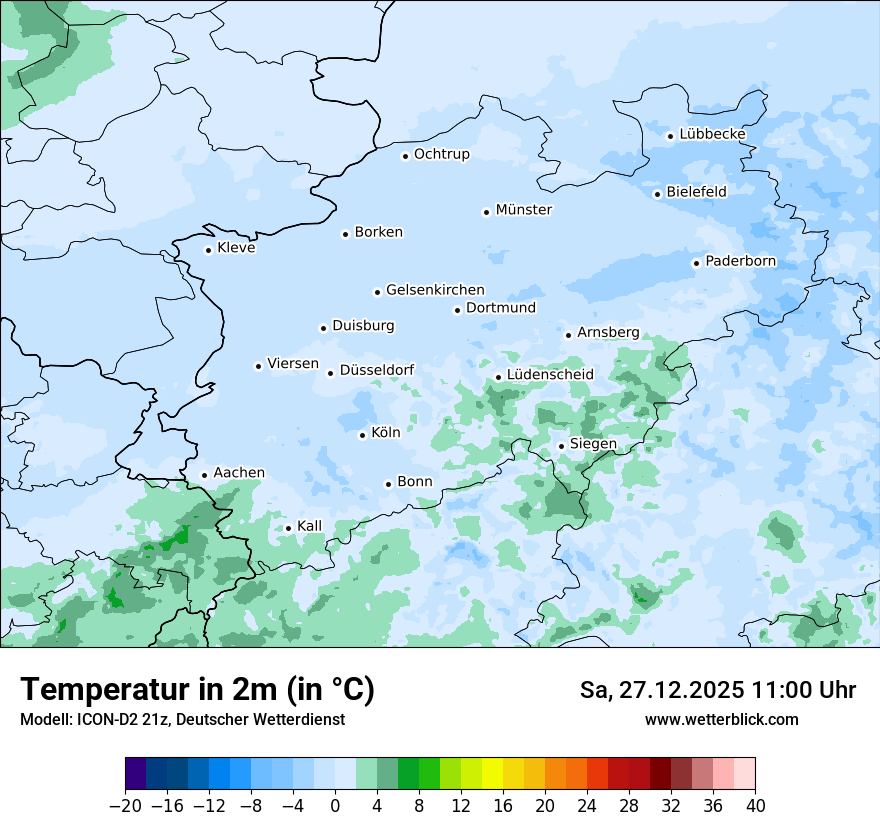 Modellkarten Temperatur