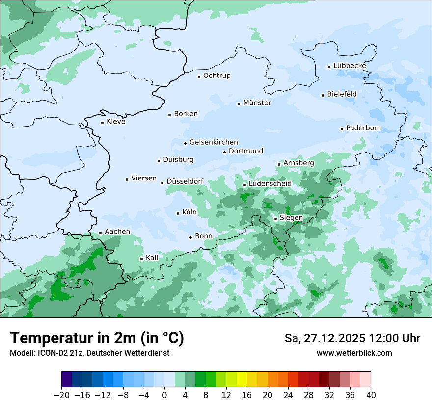 Modellkarten Temperatur