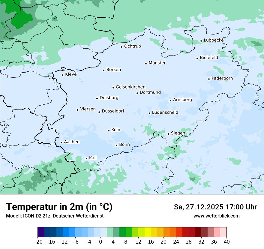 Modellkarten Temperatur