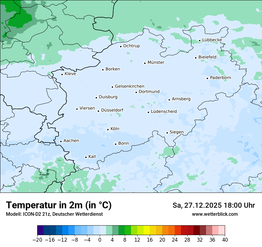 Modellkarten Temperatur
