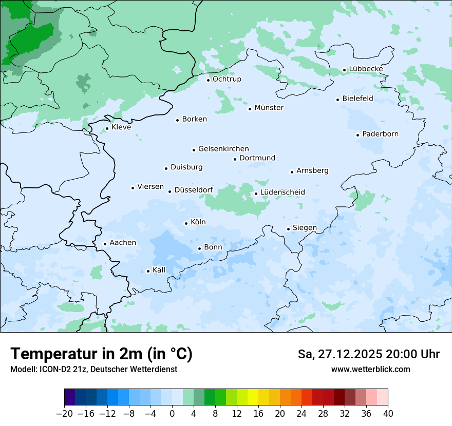Modellkarten Temperatur