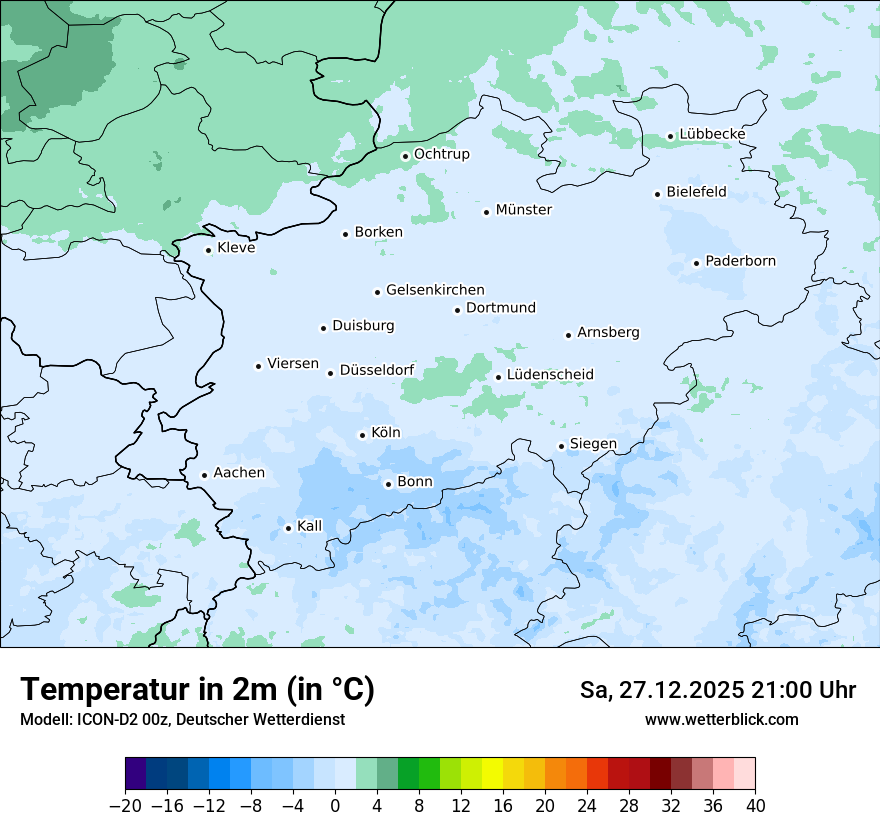 Modellkarten Temperatur