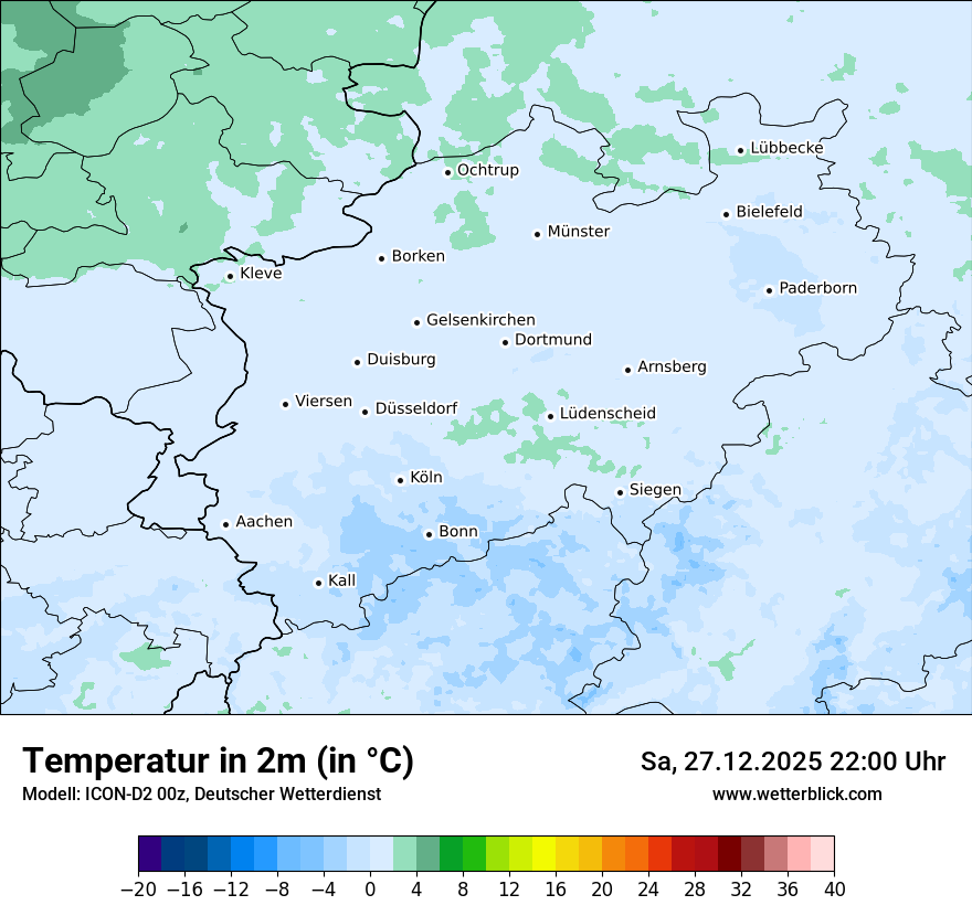 Modellkarten Temperatur