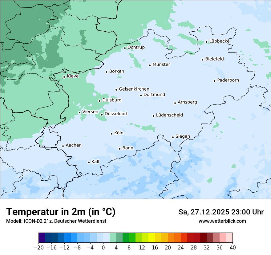 Modellkarten Temperatur
