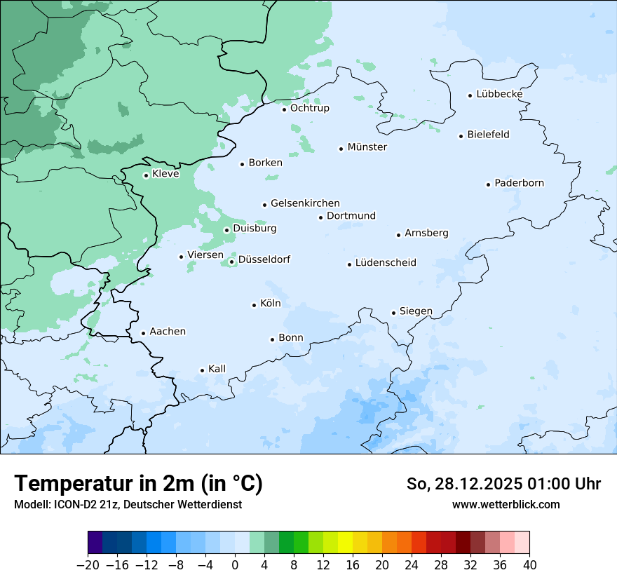 Modellkarten Temperatur