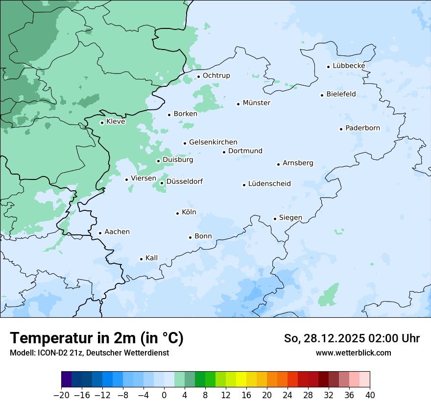 Modellkarten Temperatur