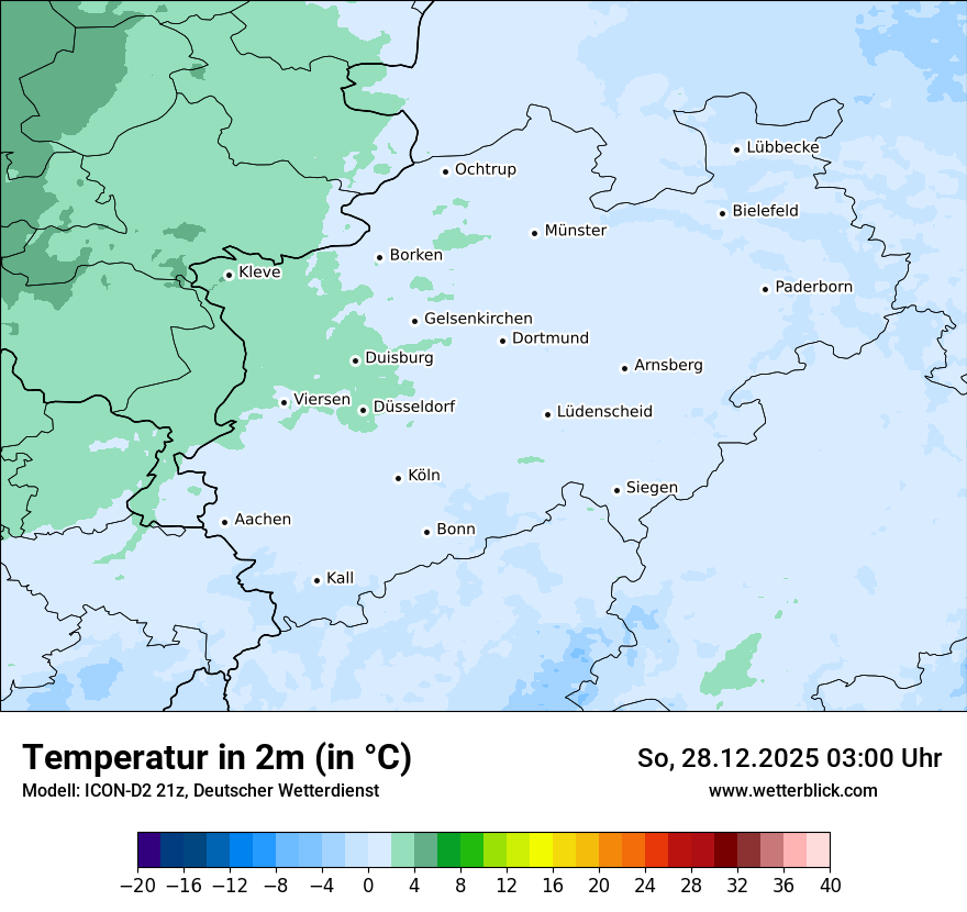 Modellkarten Temperatur