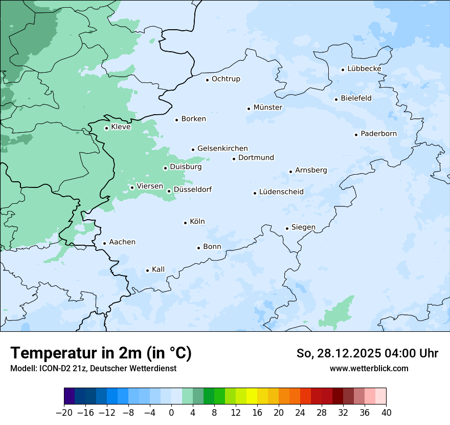 Modellkarten Temperatur