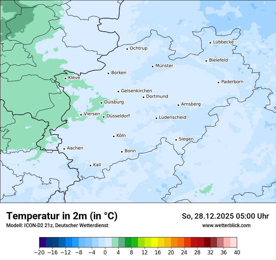 Modellkarten Temperatur