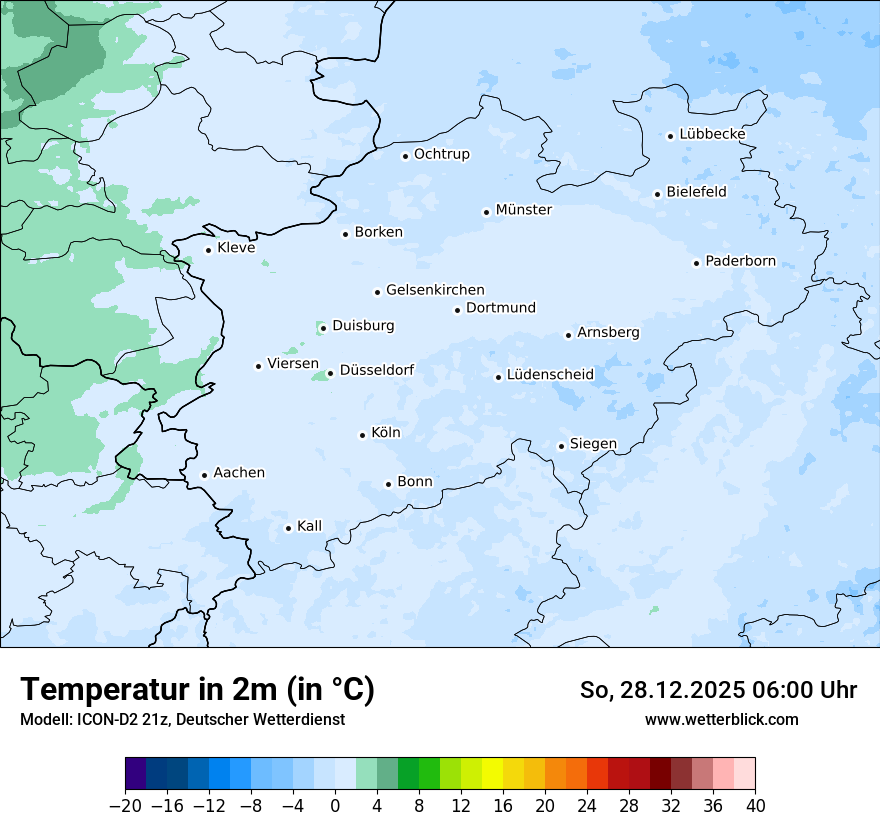 Modellkarten Temperatur