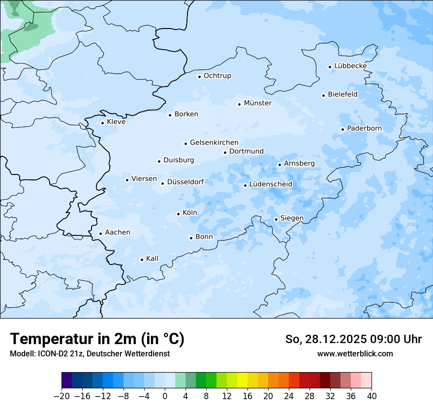 Modellkarten Temperatur