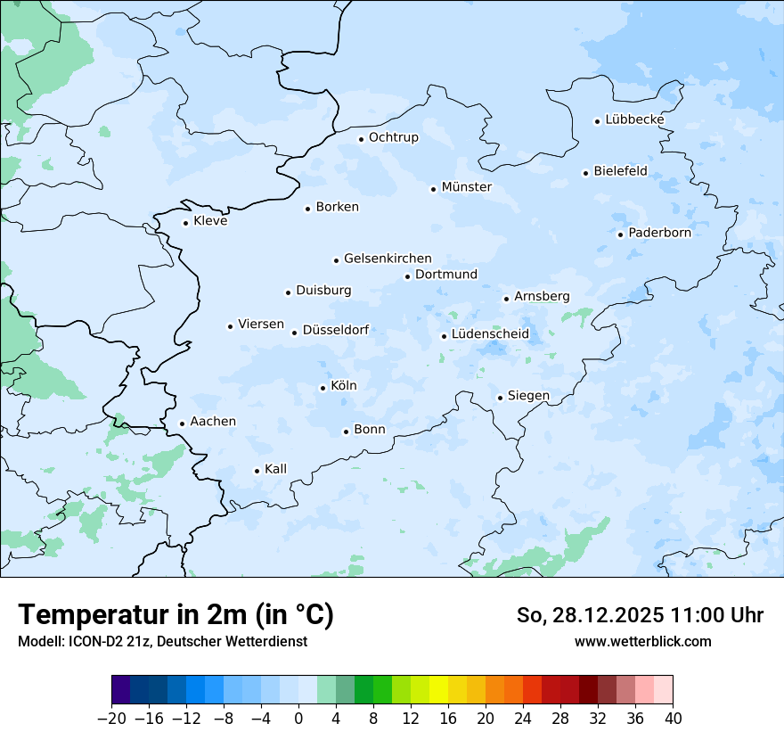 Modellkarten Temperatur