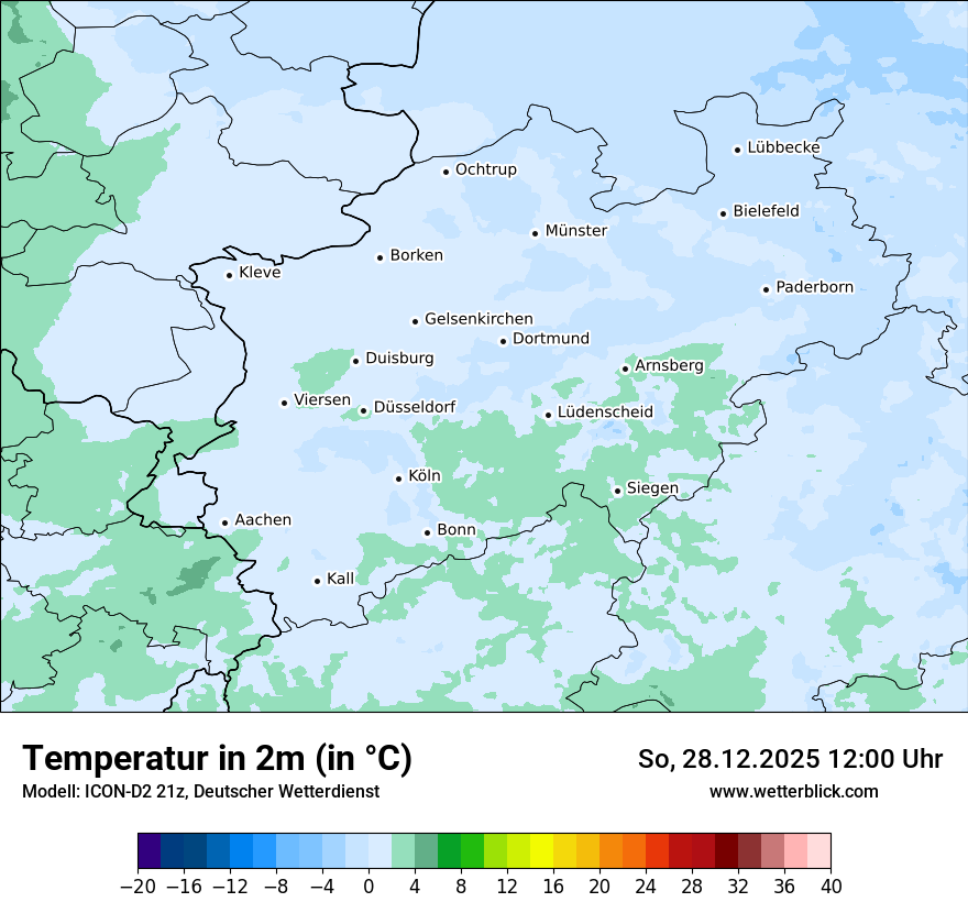 Modellkarten Temperatur