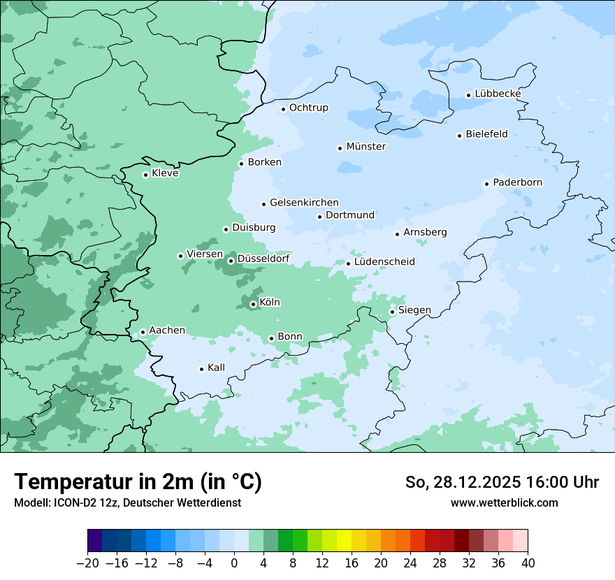 Modellkarten Temperatur