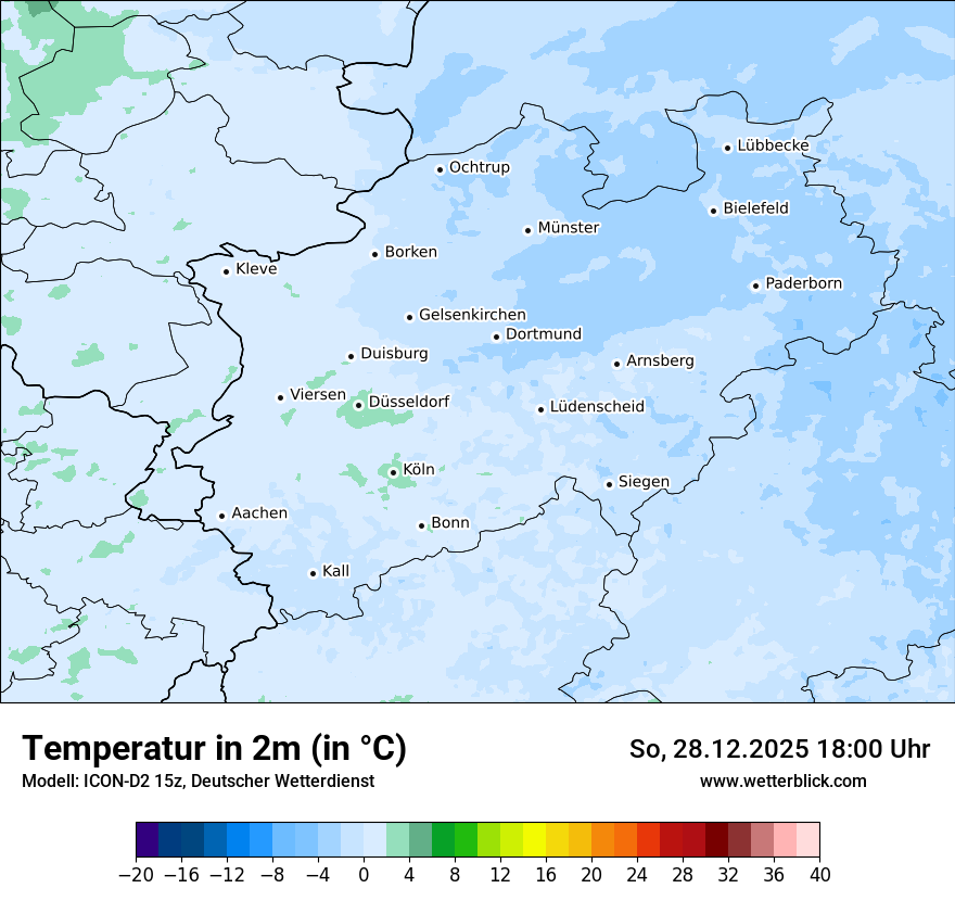 Modellkarten Temperatur