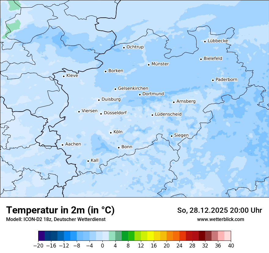 Modellkarten Temperatur