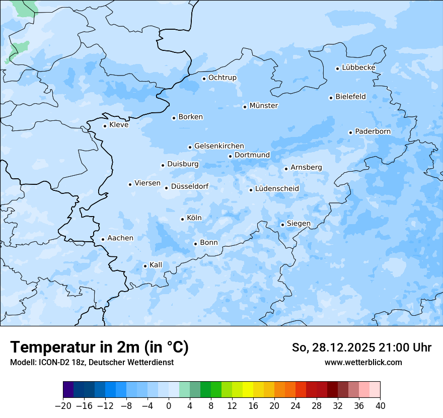 Modellkarten Temperatur
