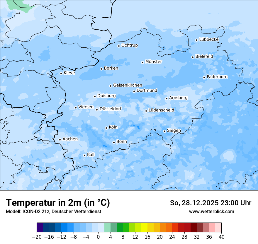 Modellkarten Temperatur