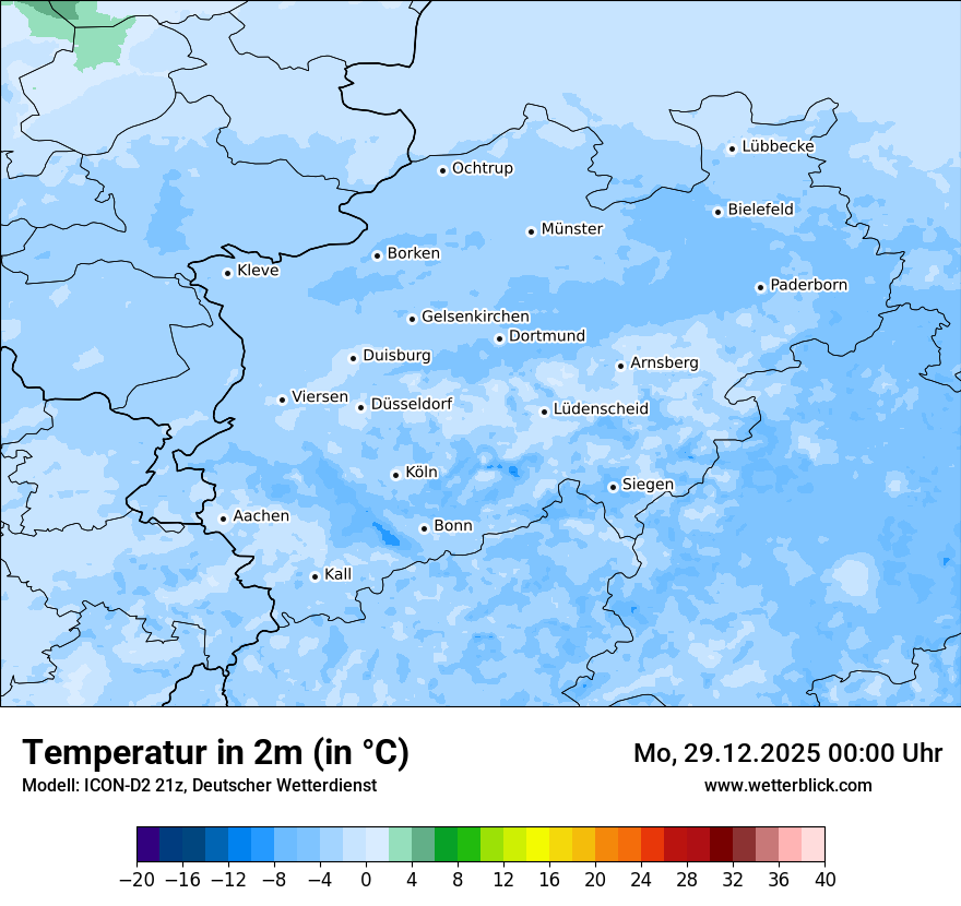 Modellkarten Temperatur