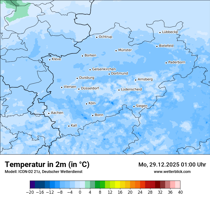Modellkarten Temperatur