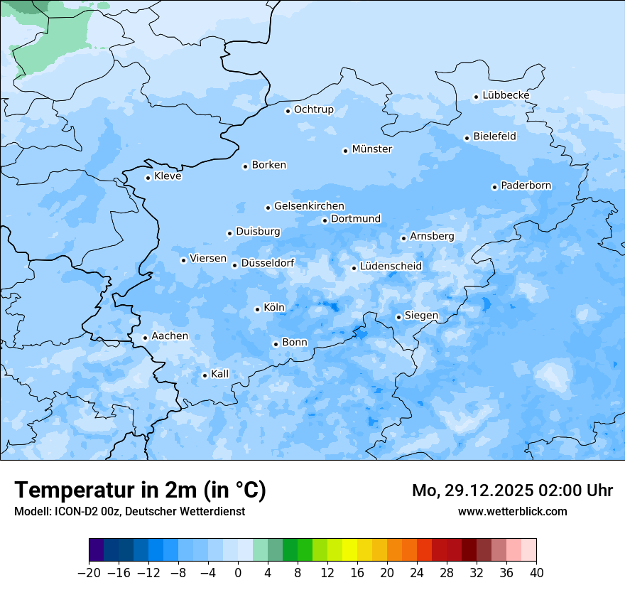 Modellkarten Temperatur