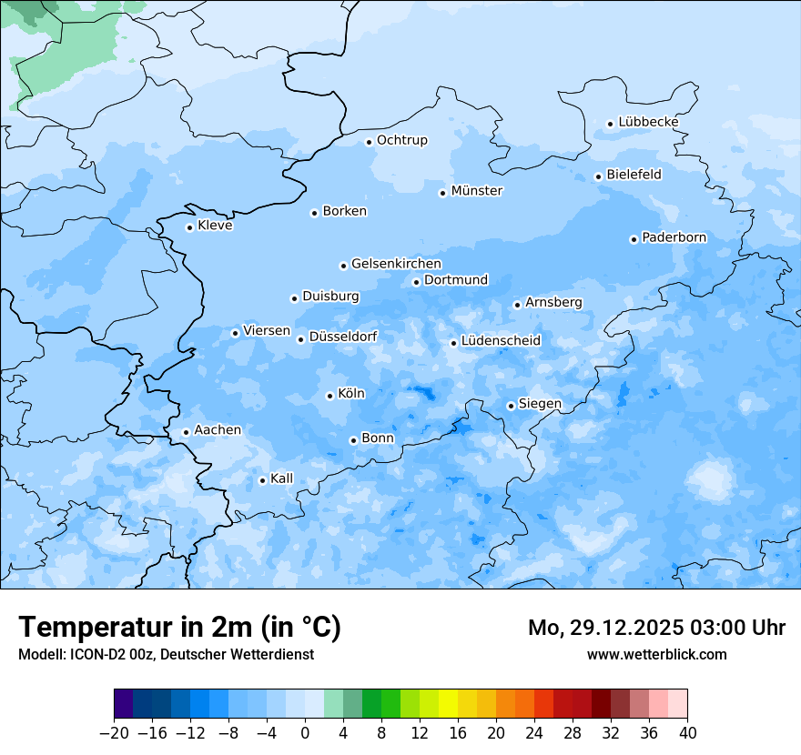 Modellkarten Temperatur
