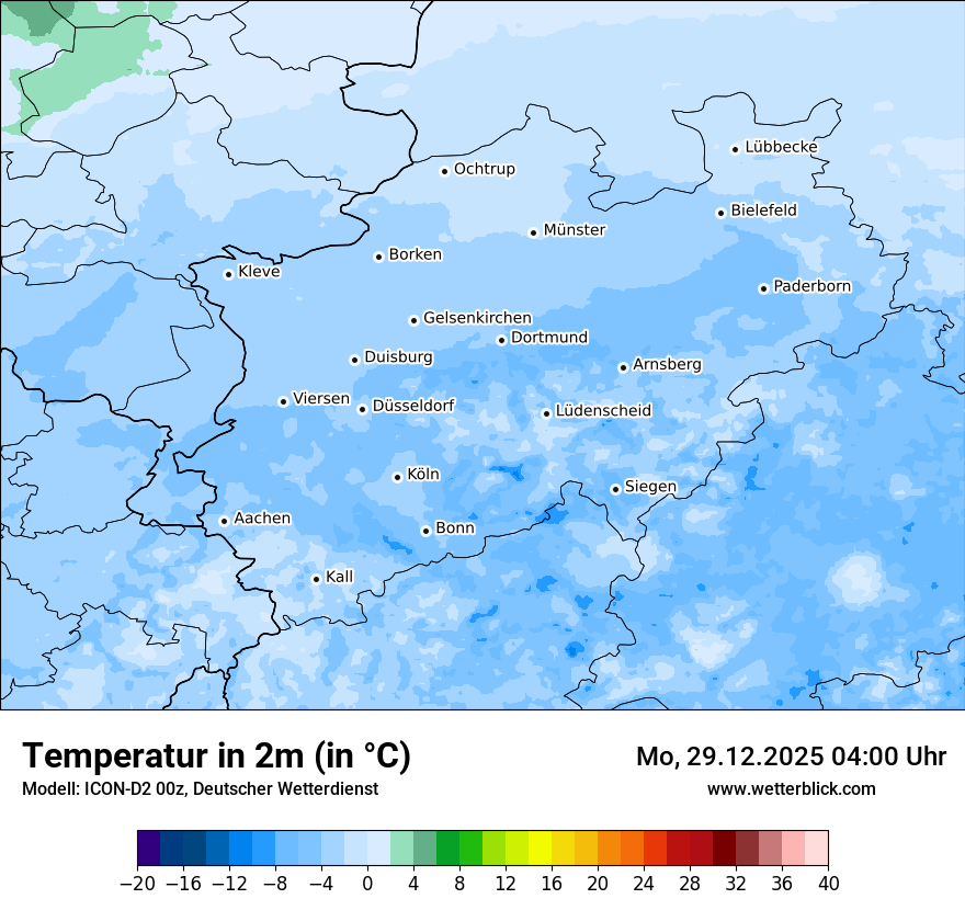 Modellkarten Temperatur