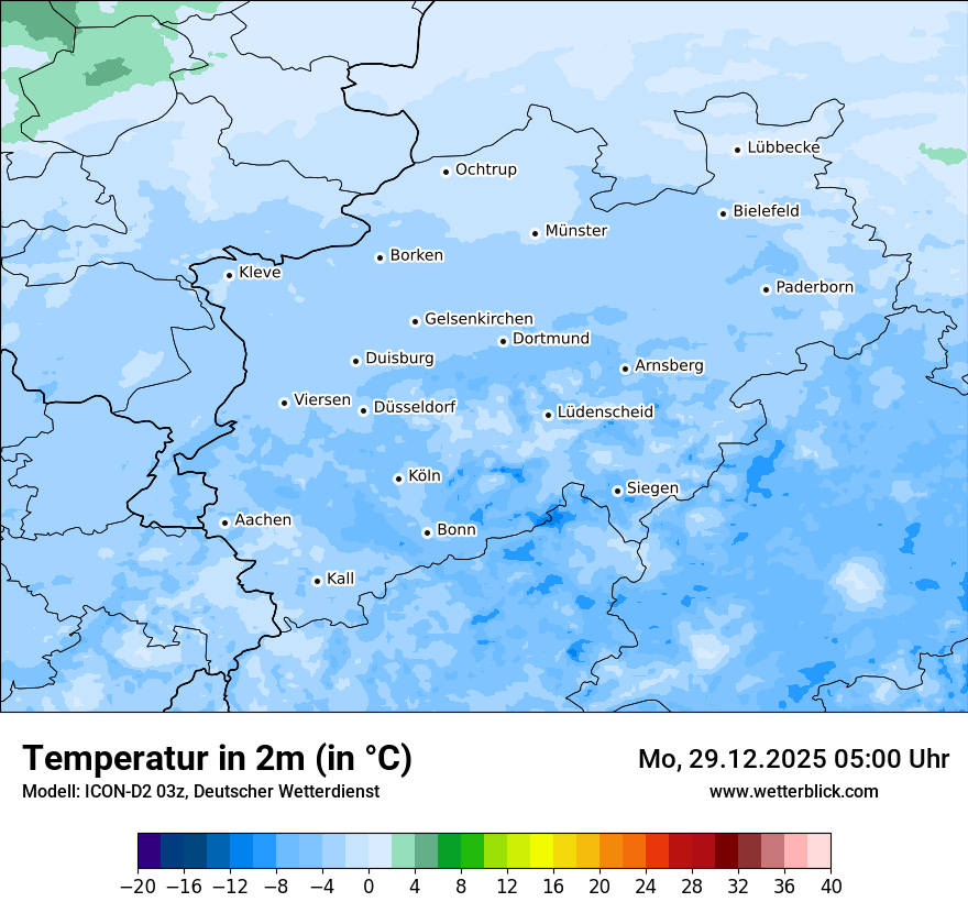 Modellkarten Temperatur