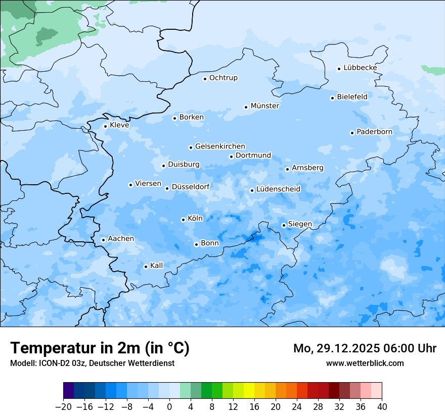 Modellkarten Temperatur