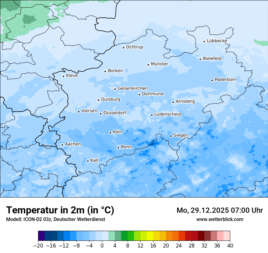 Modellkarten Temperatur