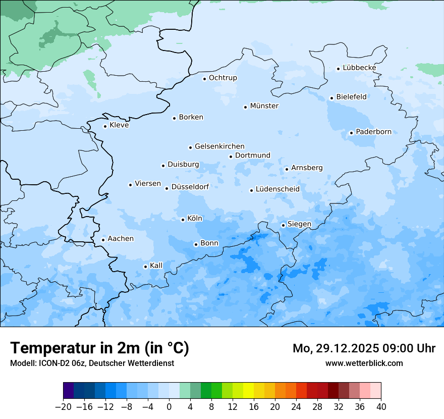 Modellkarten Temperatur