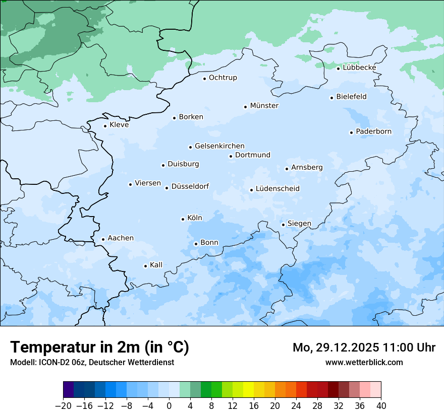 Modellkarten Temperatur
