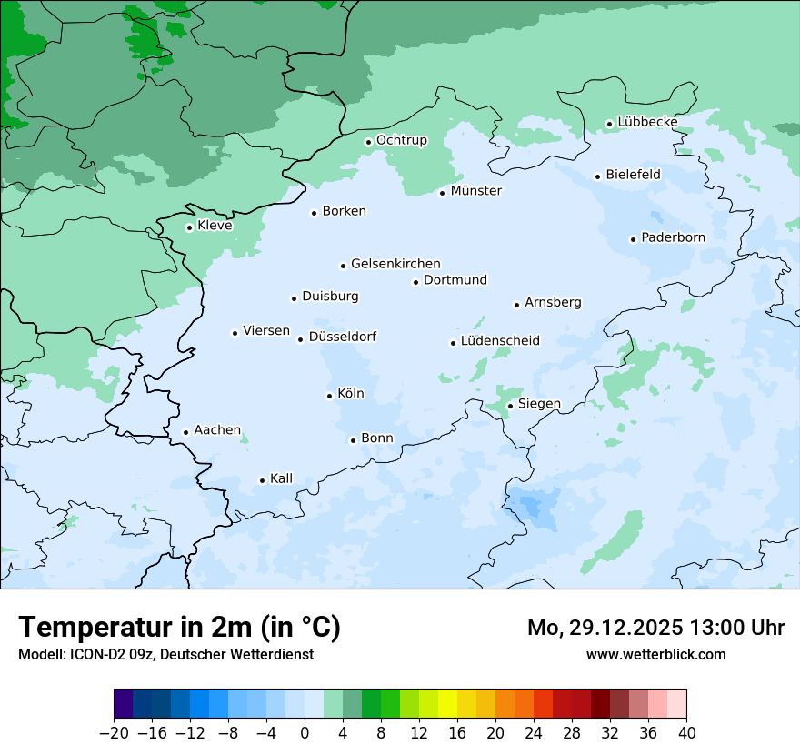 Modellkarten Temperatur
