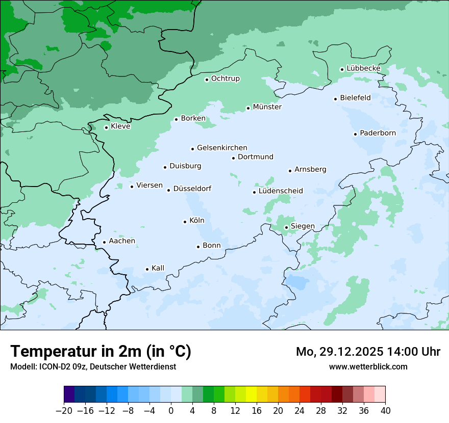Modellkarten Temperatur