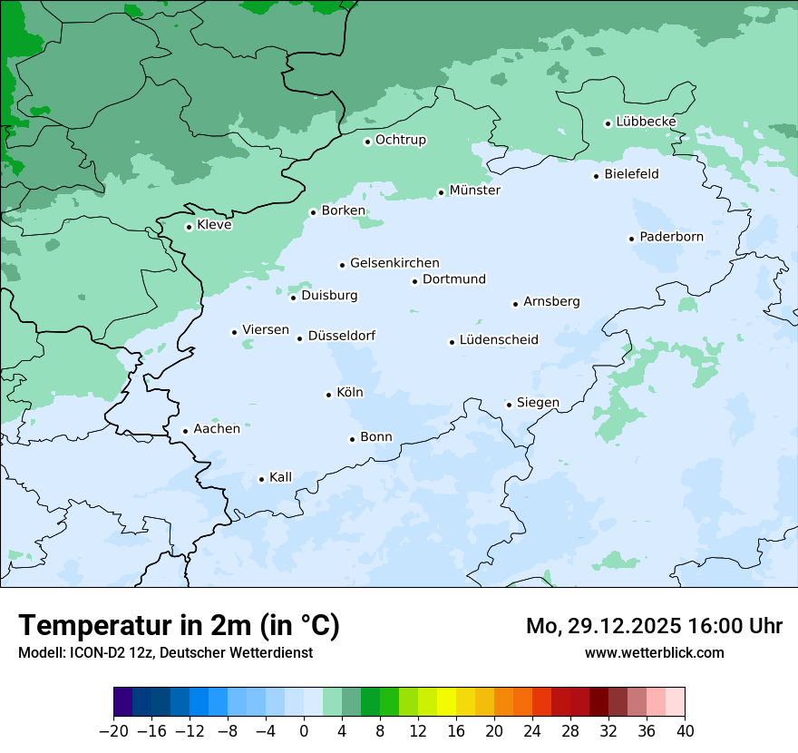 Modellkarten Temperatur