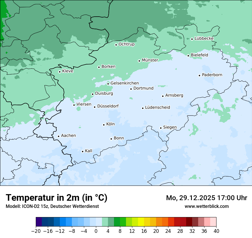 Modellkarten Temperatur