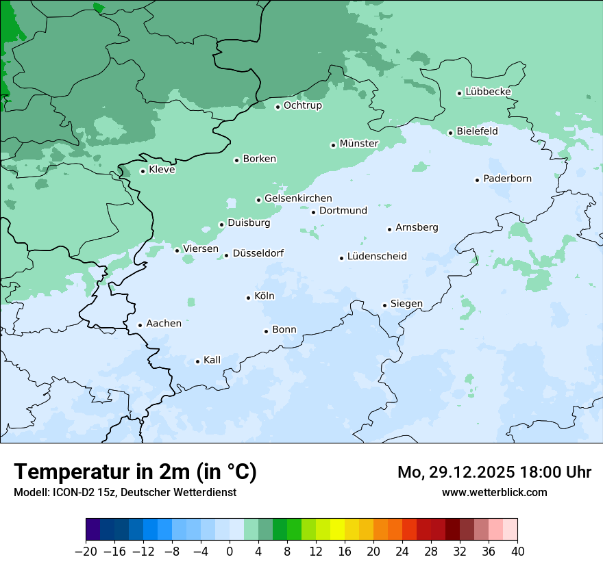 Modellkarten Temperatur