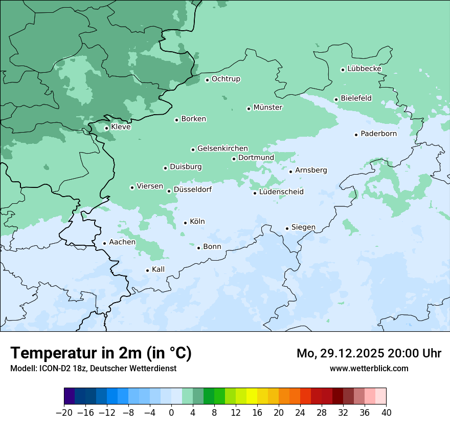 Modellkarten Temperatur