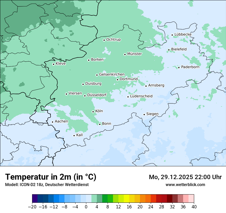 Modellkarten Temperatur