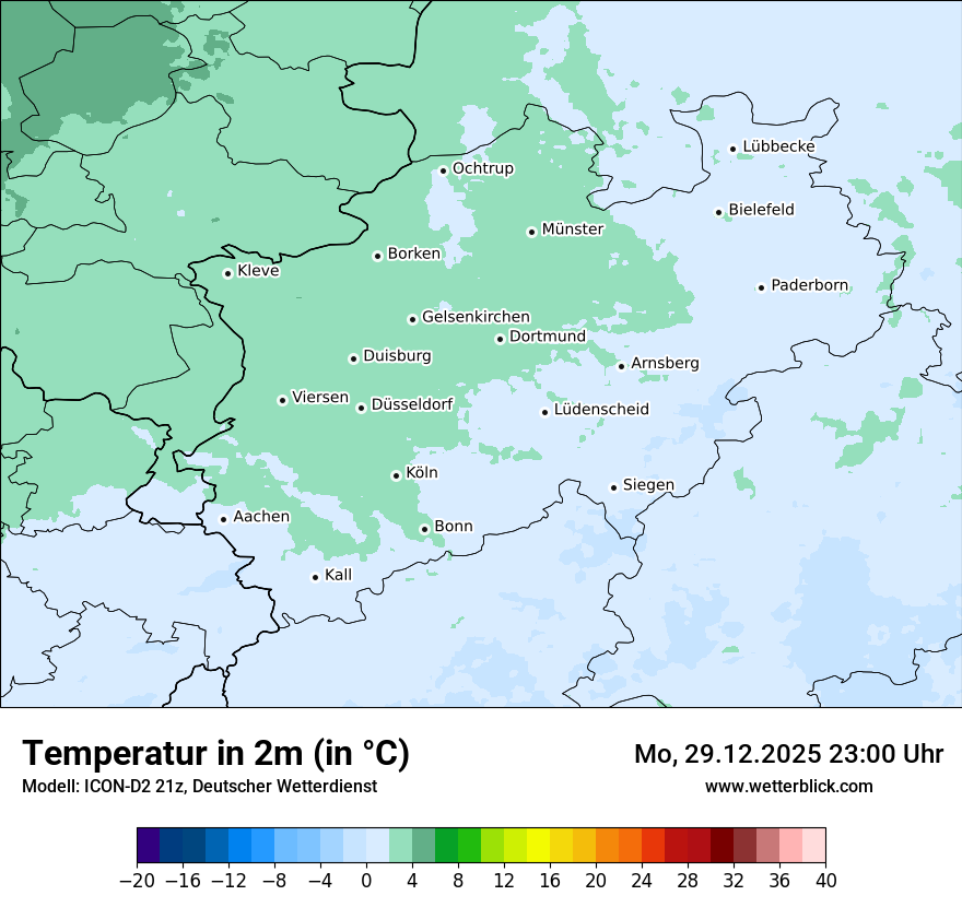 Modellkarten Temperatur