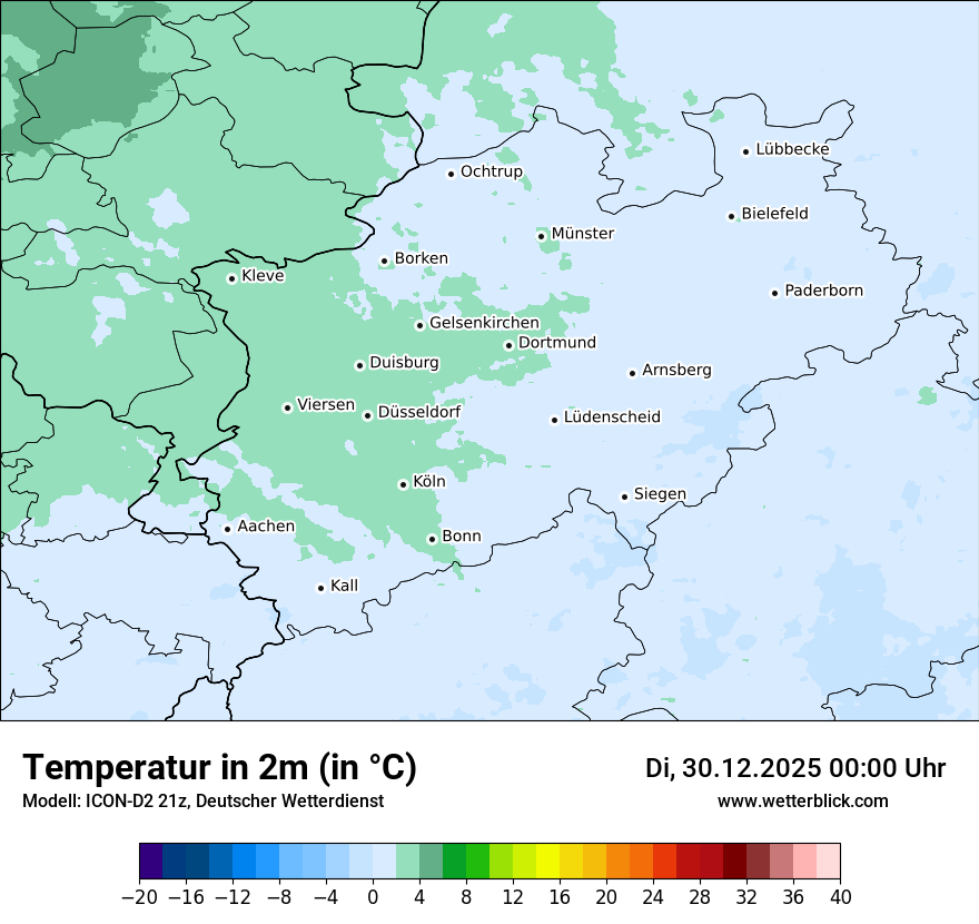 Modellkarten Temperatur