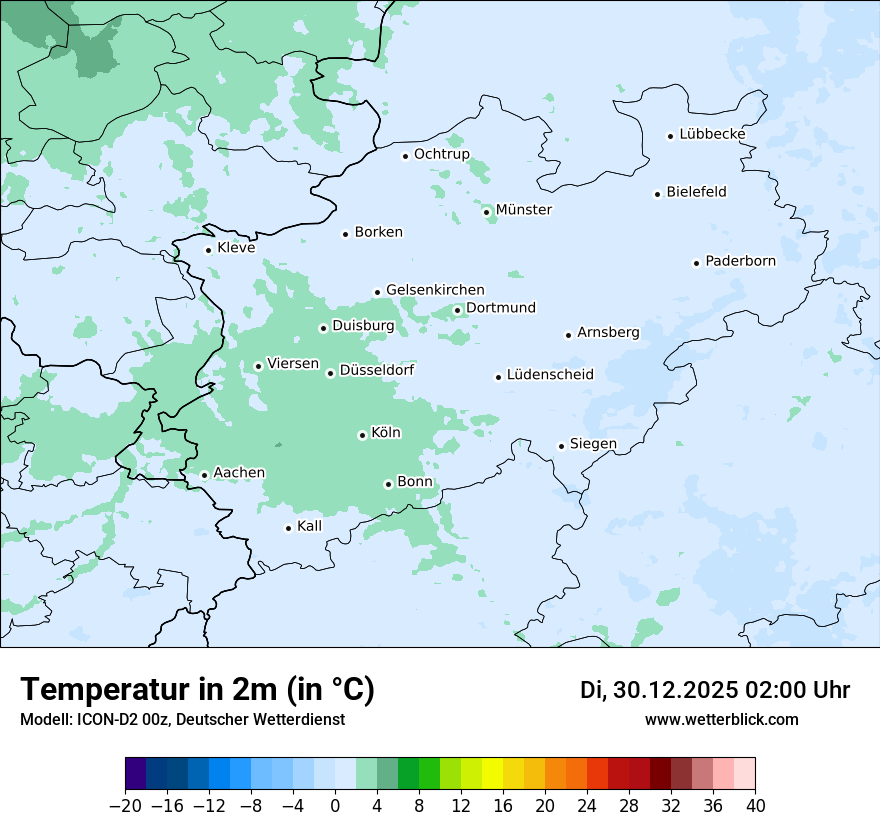 Modellkarten Temperatur