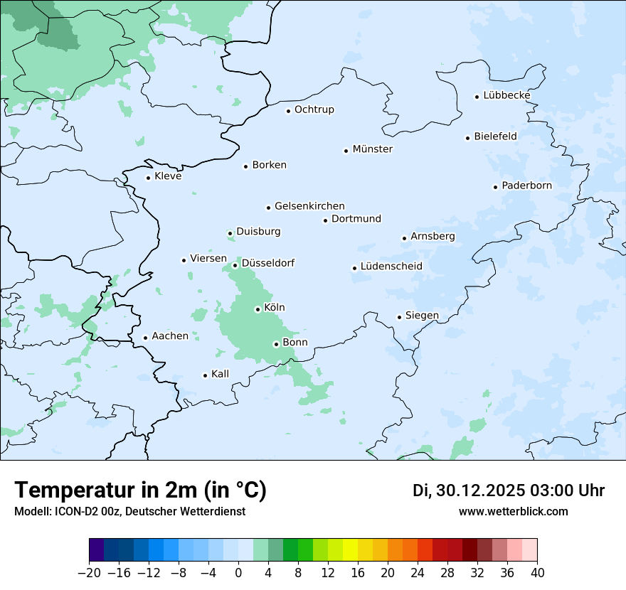 Modellkarten Temperatur