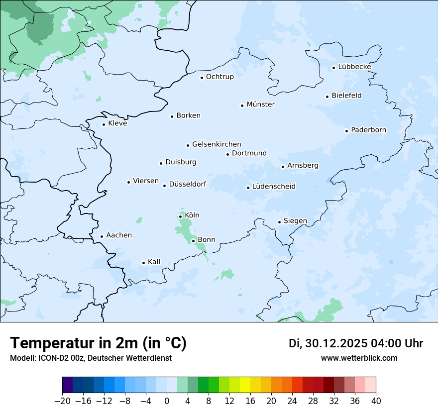 Modellkarten Temperatur