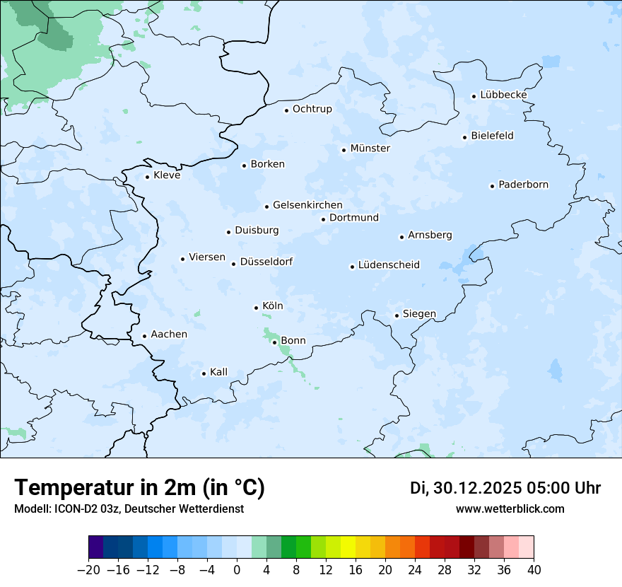 Modellkarten Temperatur