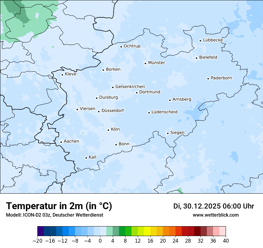 Modellkarten Temperatur