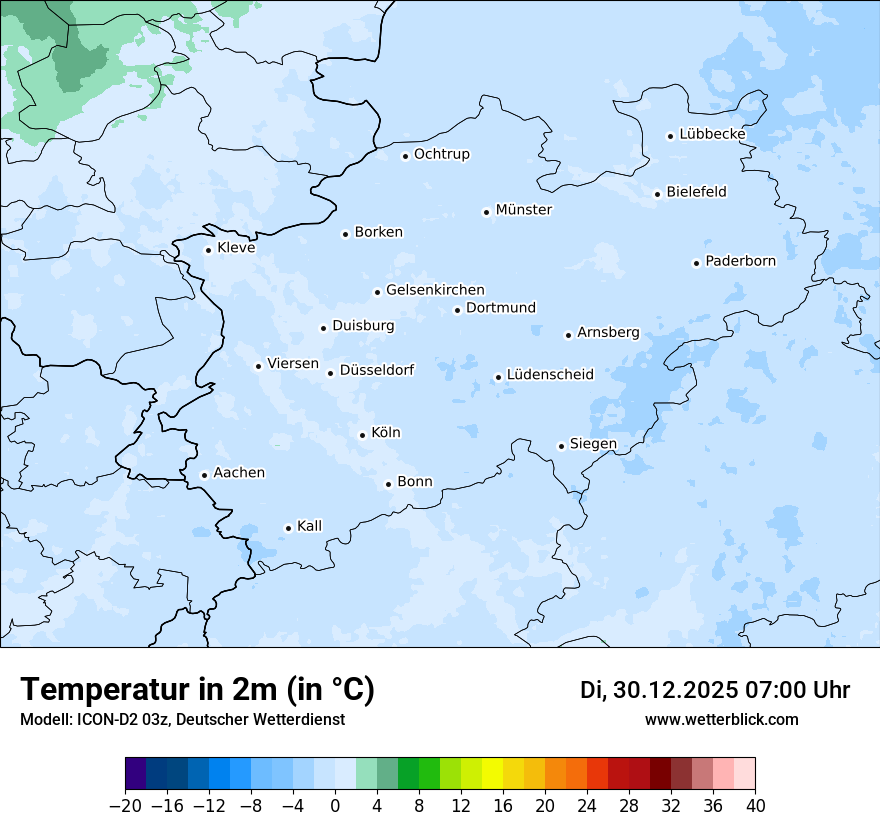 Modellkarten Temperatur