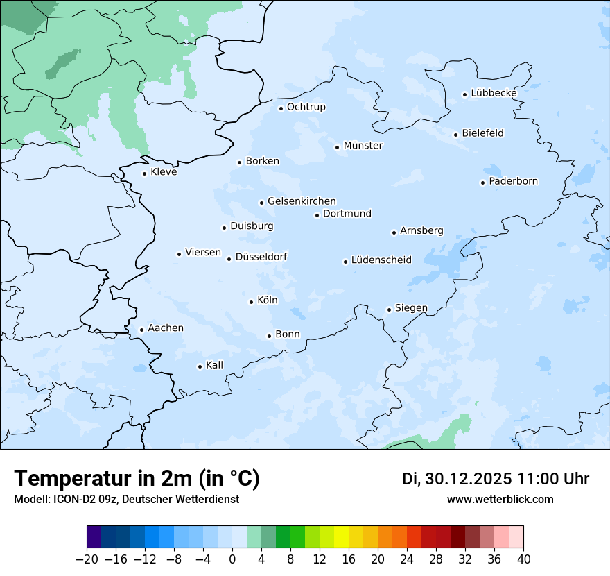 Modellkarten Temperatur