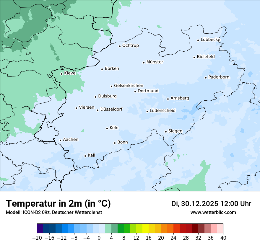 Modellkarten Temperatur