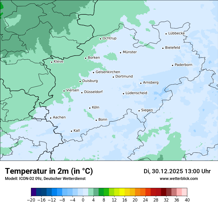 Modellkarten Temperatur
